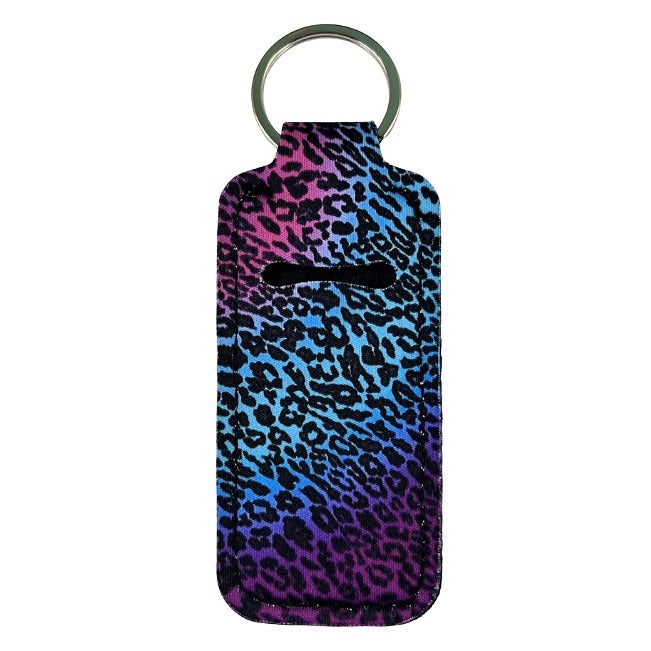 Lip Gloss Holder: Leopard in Blue & Purple