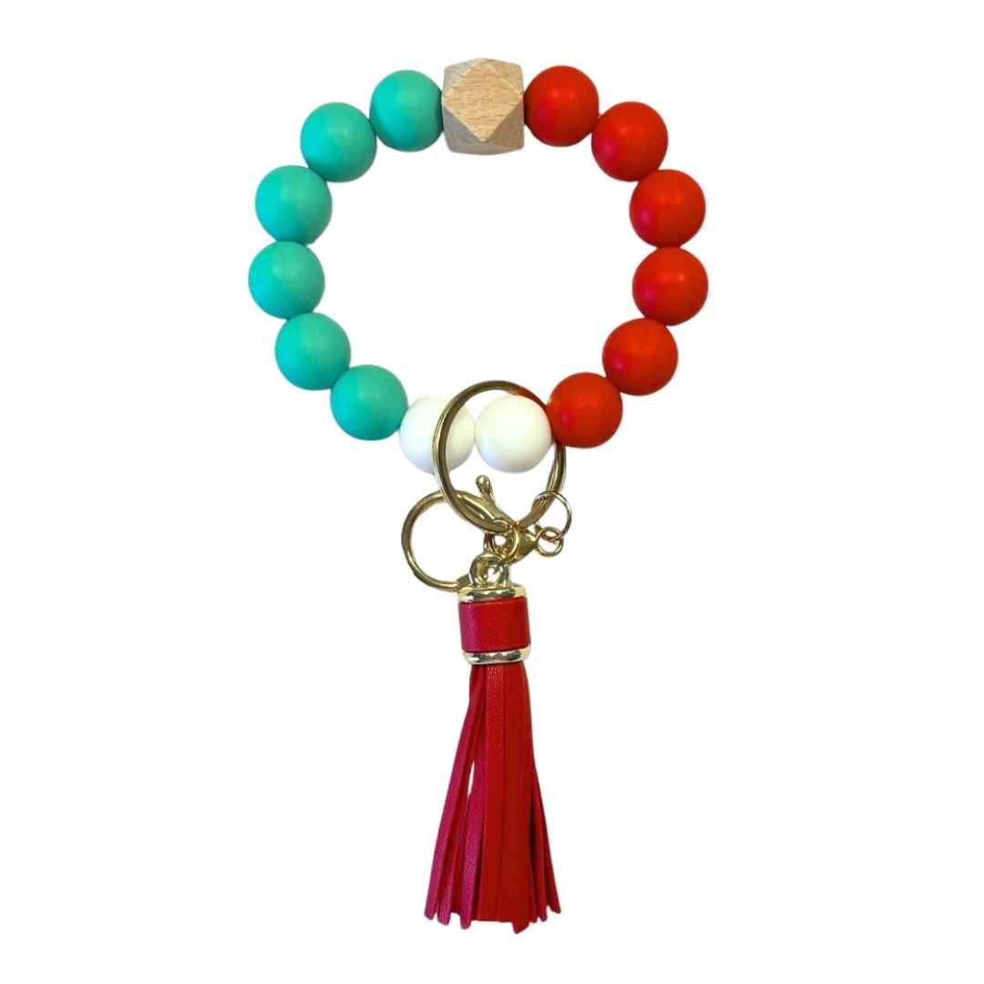 Wristlet-Beaded: Holiday