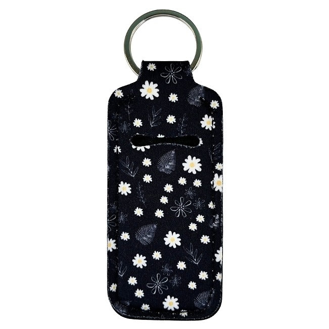Lip Gloss Holder: Daisies in Black
