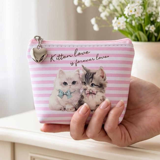 Mini Purse: Kittens in Pink