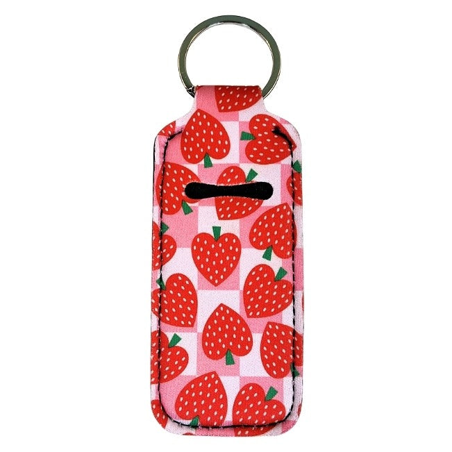 Lip Gloss Holder: Strawberies & Hearts