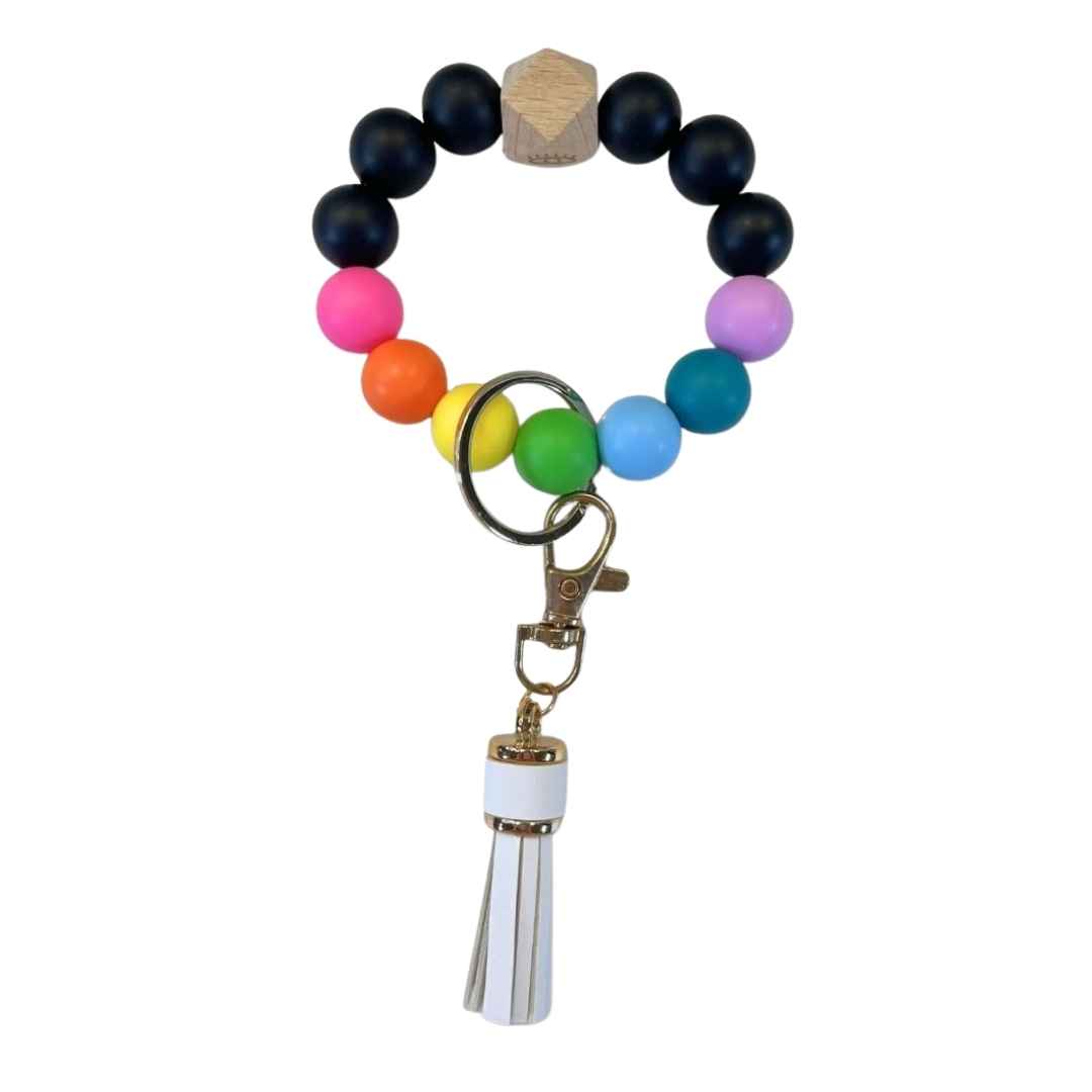 Wristlet-Beaded: Rainbow