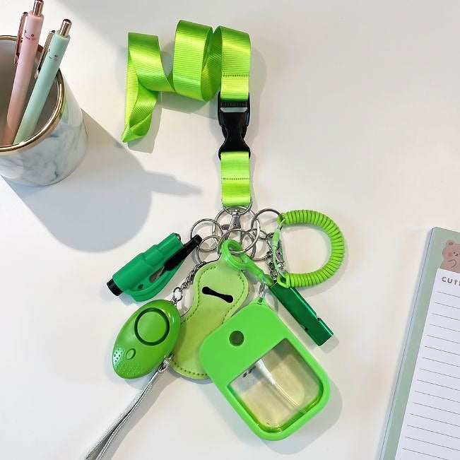 Safety Keychain Set: Green