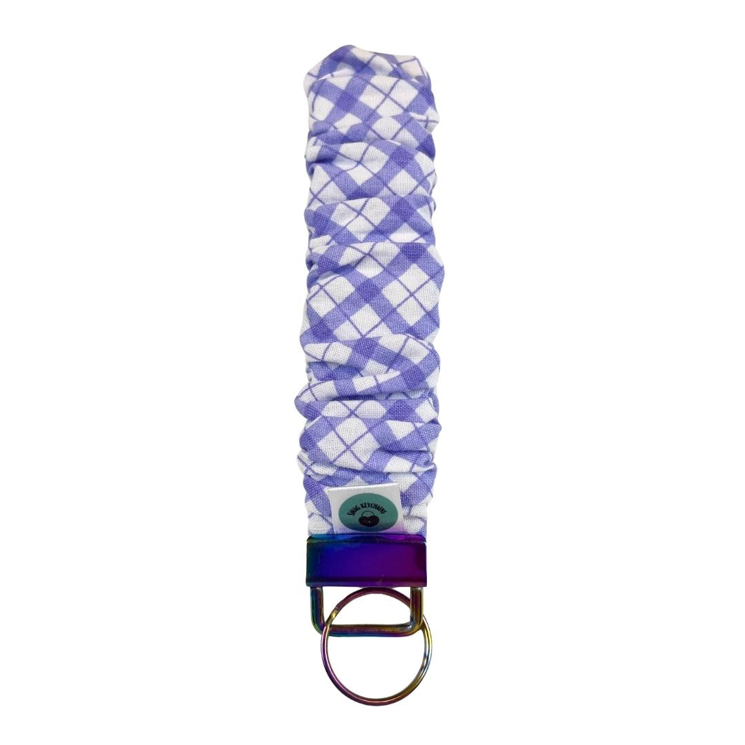 Wristlet-Scrunchie: Argyle in Purple