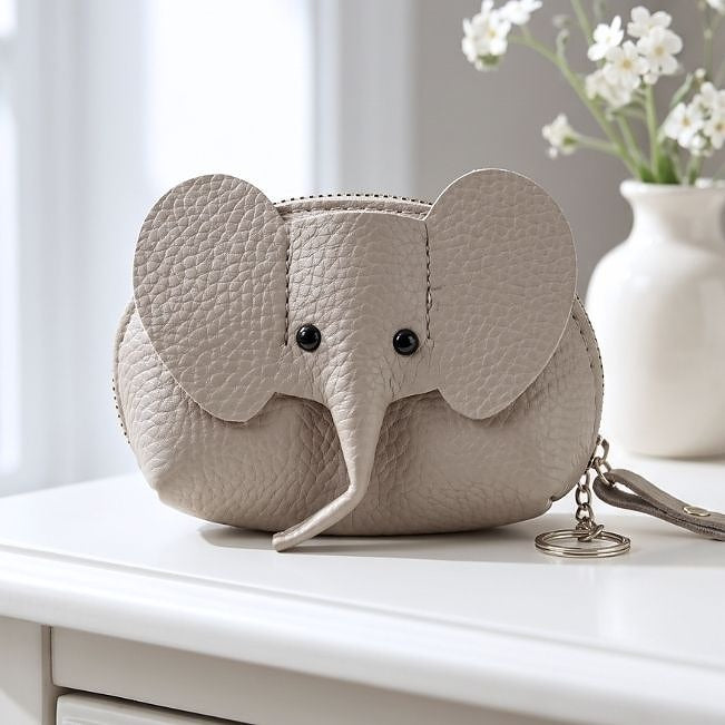 Mini Purse: Elephant in Gray