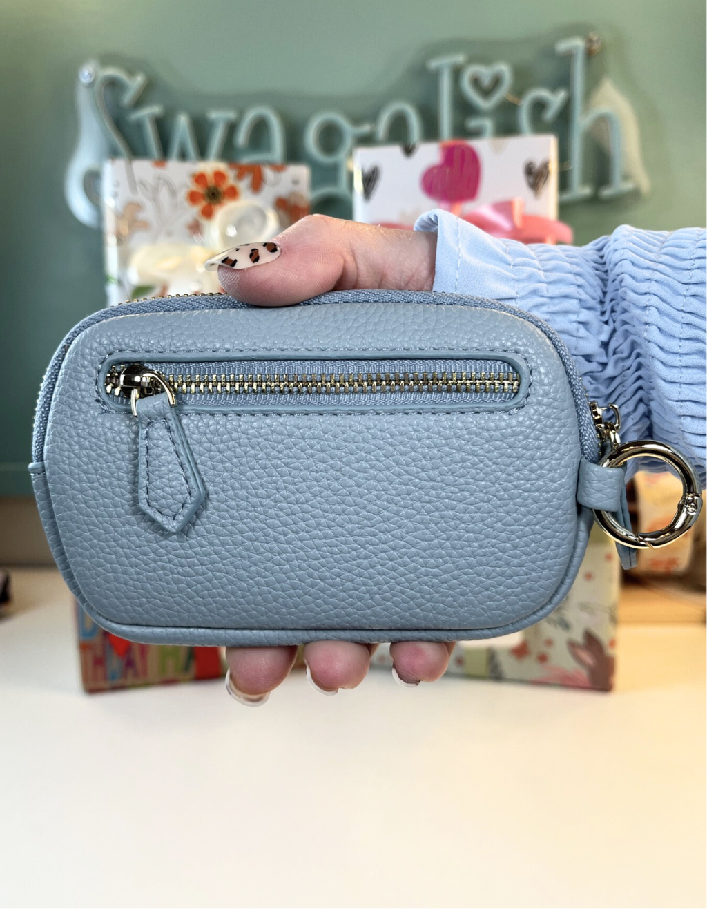 Coin Purse: Slate Blue