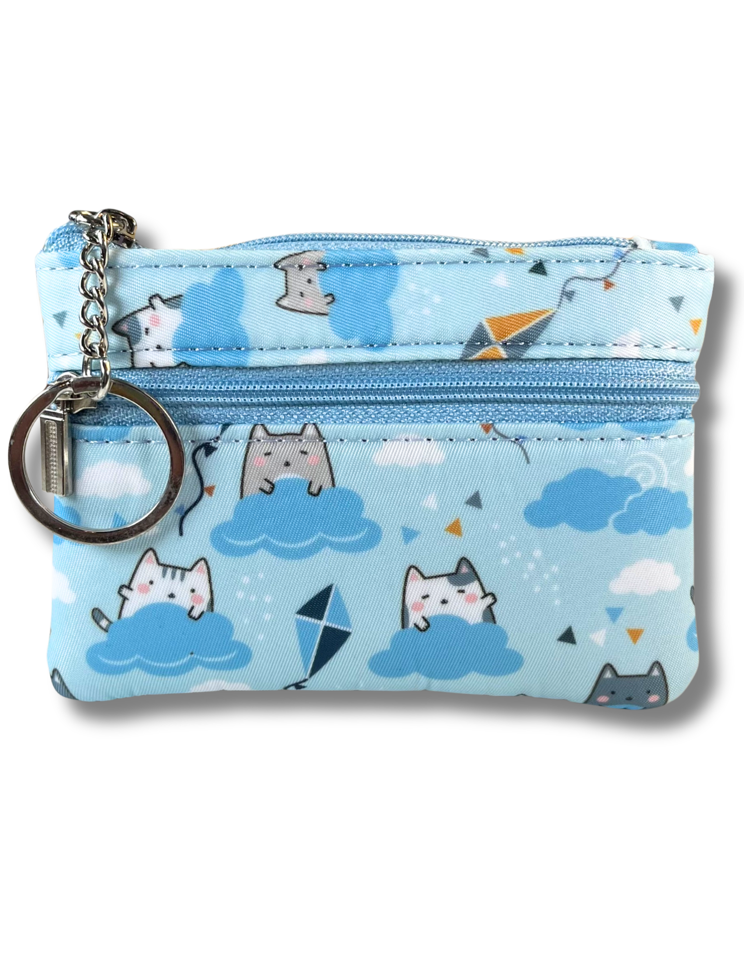 Coin Purse: Kittens in Blue 2-Zip