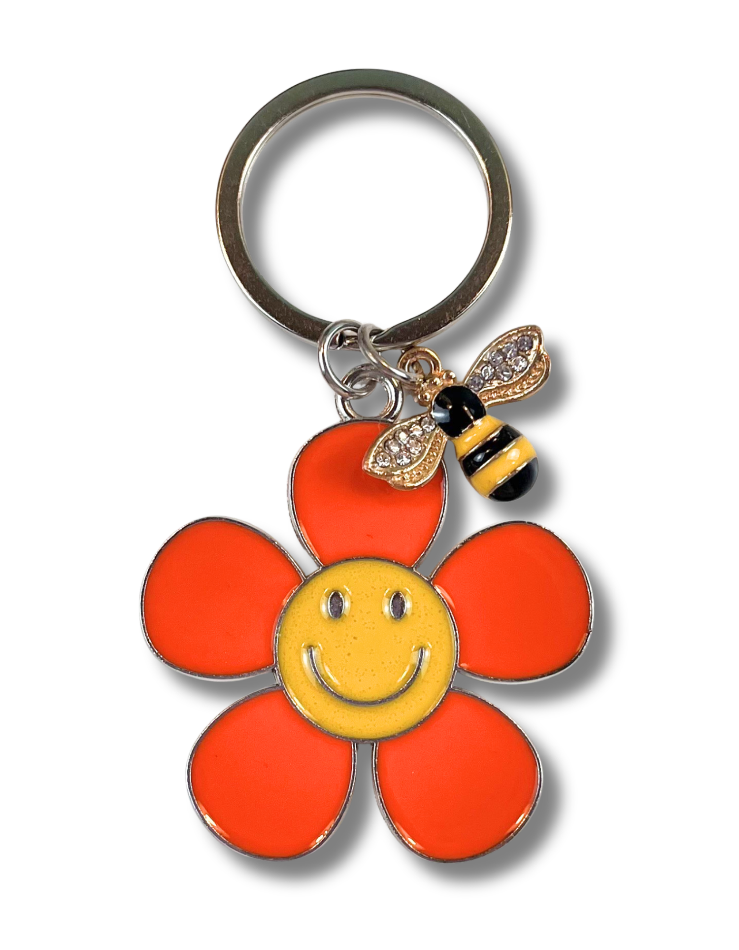 Keychain Charm: Flower with Bee