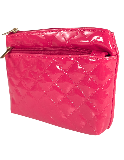 Coin Purse: Quilted Pink Passion 2-Zip