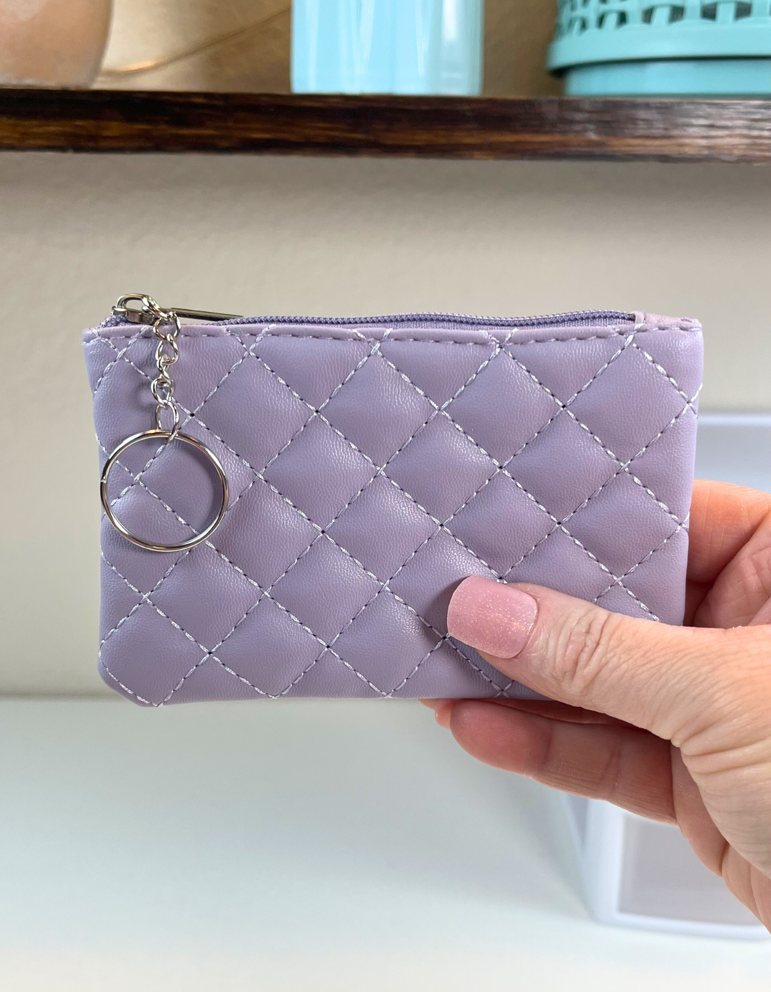 Coin Purse: Simplicity Quilted in Purple
