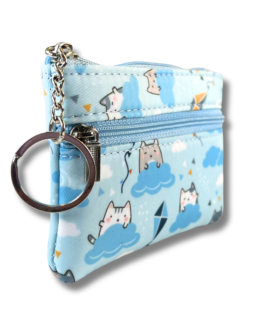 Coin Purse: Kittens in Blue 2-Zip