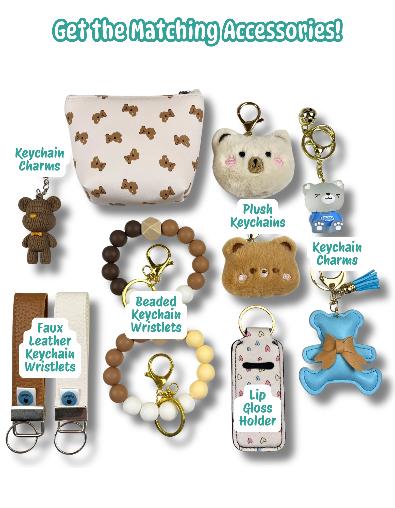 Keychain Plush: Bear in Cream