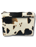 Coin Purse: Cow Print 2-Zip