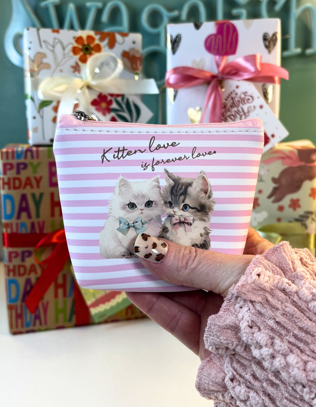 Mini Purse: Kittens in Pink