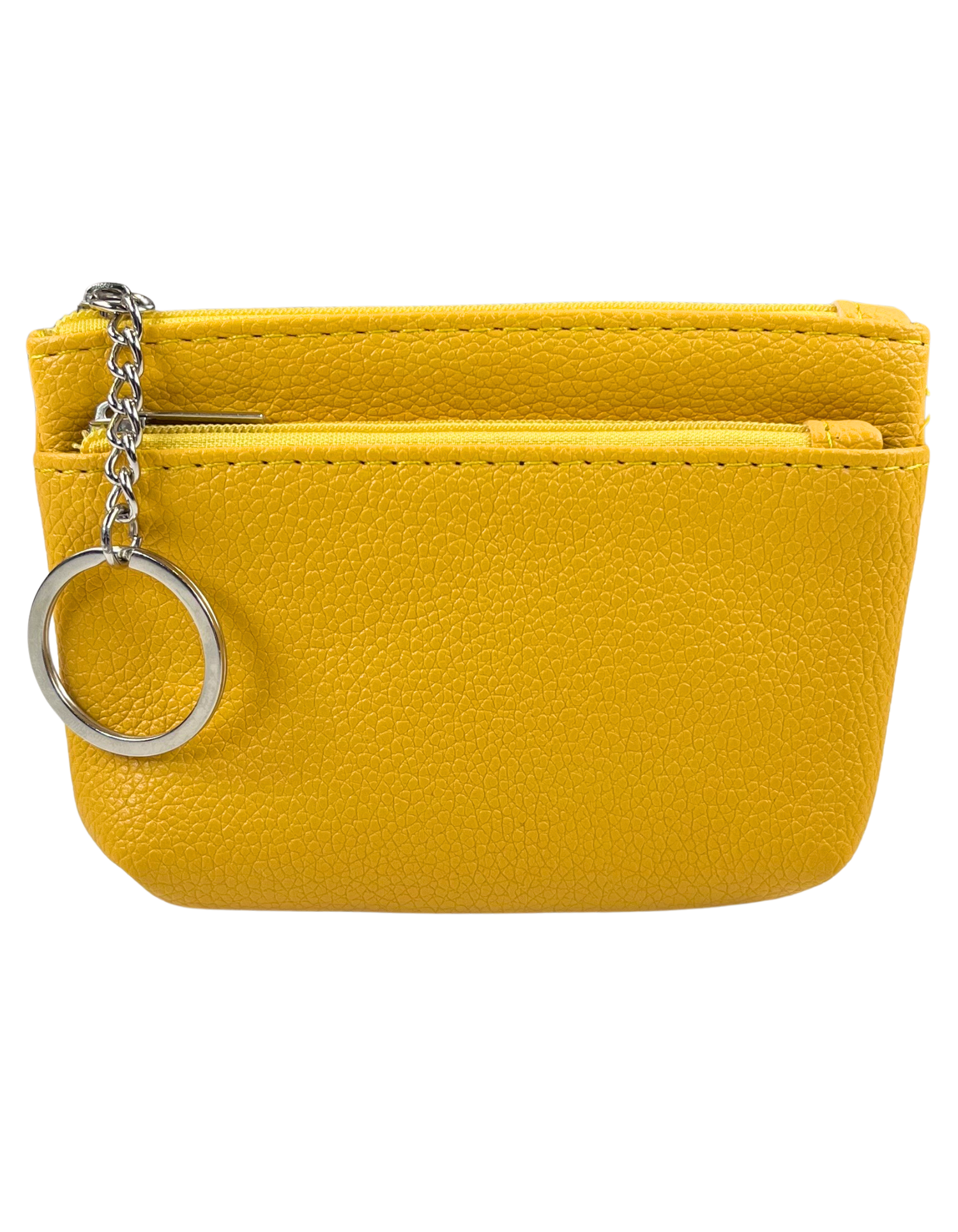 Coin Purse: Faux Leather 2-Zip