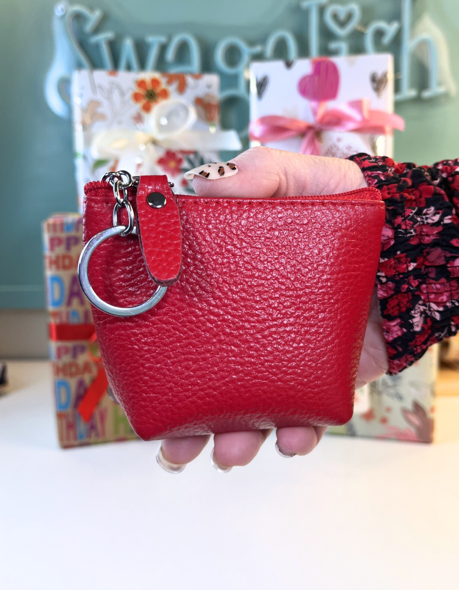 Mini Purse: Red Leather