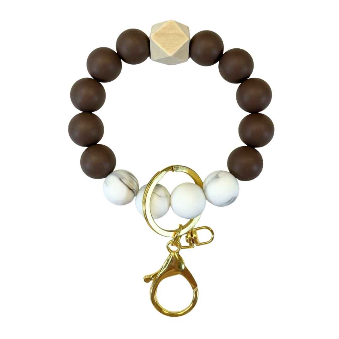 Wristlet-Beaded: Dark Chocolate