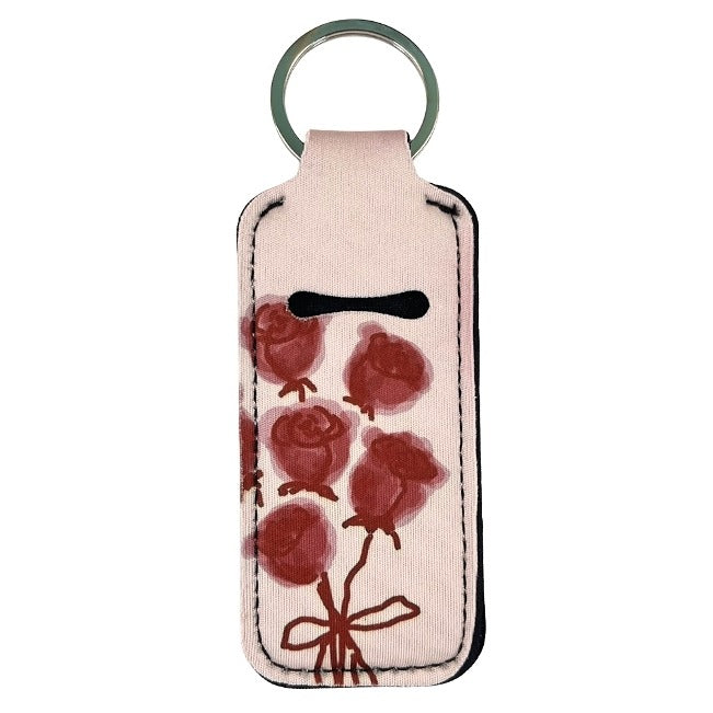 Lip Gloss Holder: Roses in Burgundy