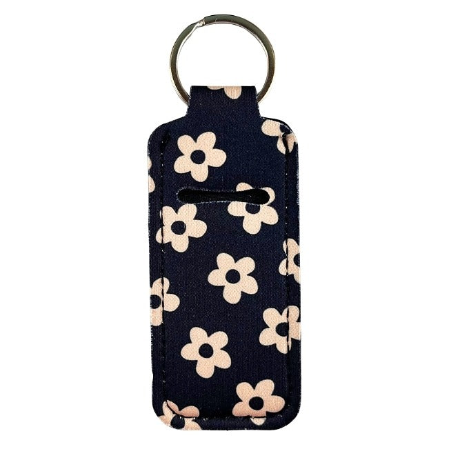 Lip Gloss Holder: Flowers in Black
