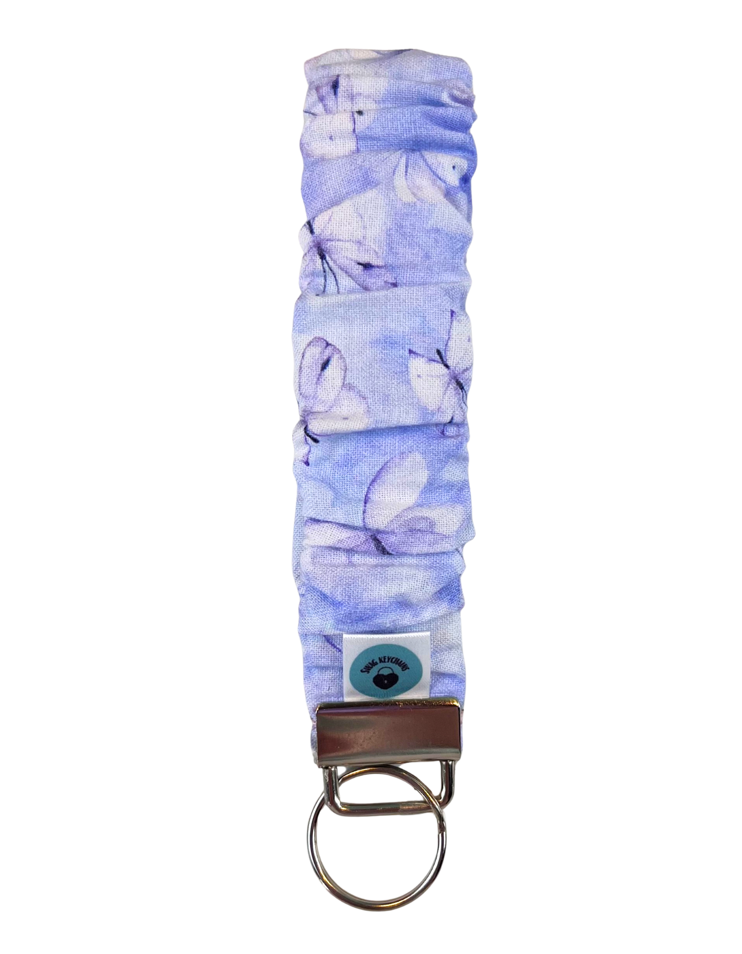 Wristlet-Scrunchie: Butterflies in Periwinkle