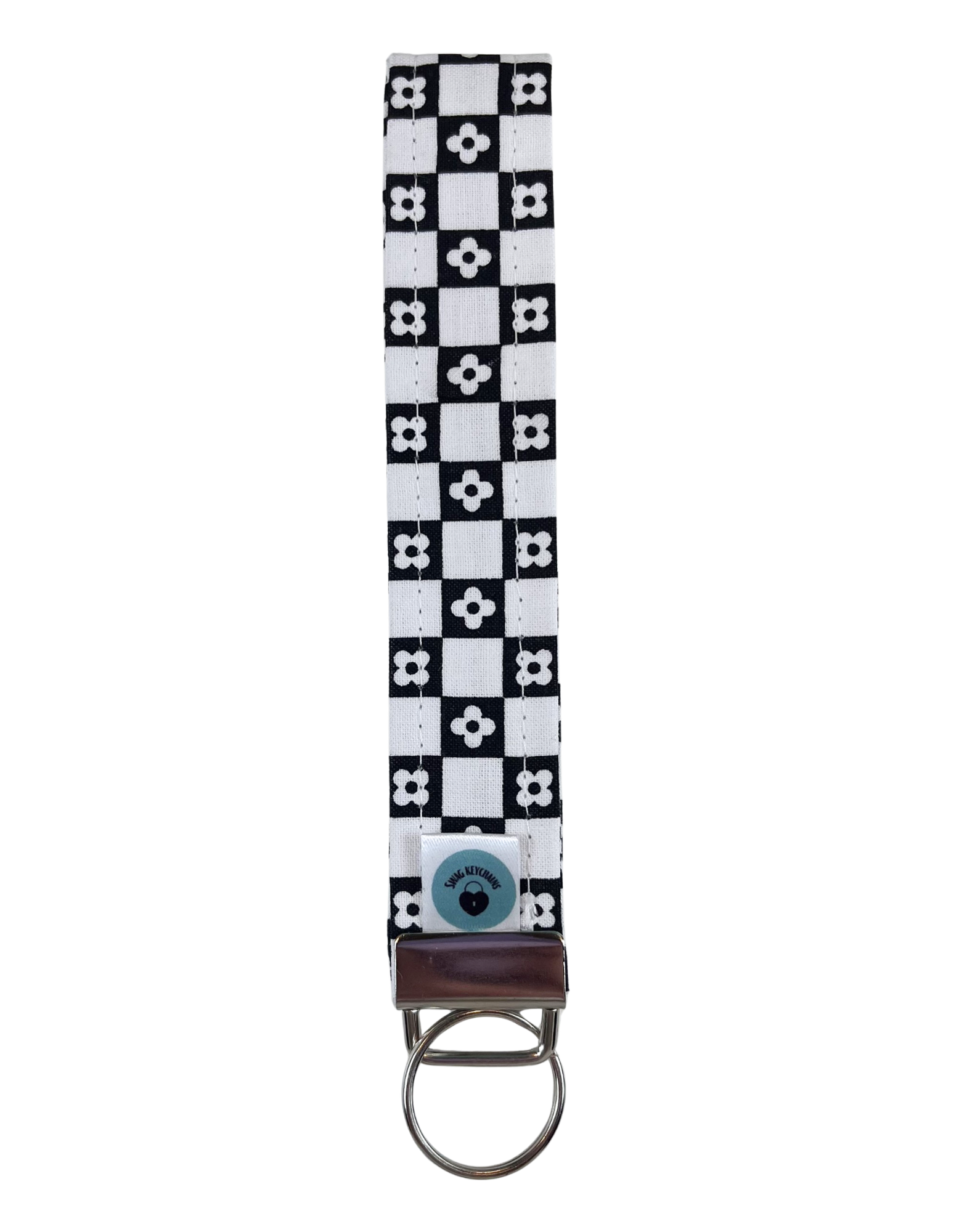Wristlet-Strap: Gingham in Black