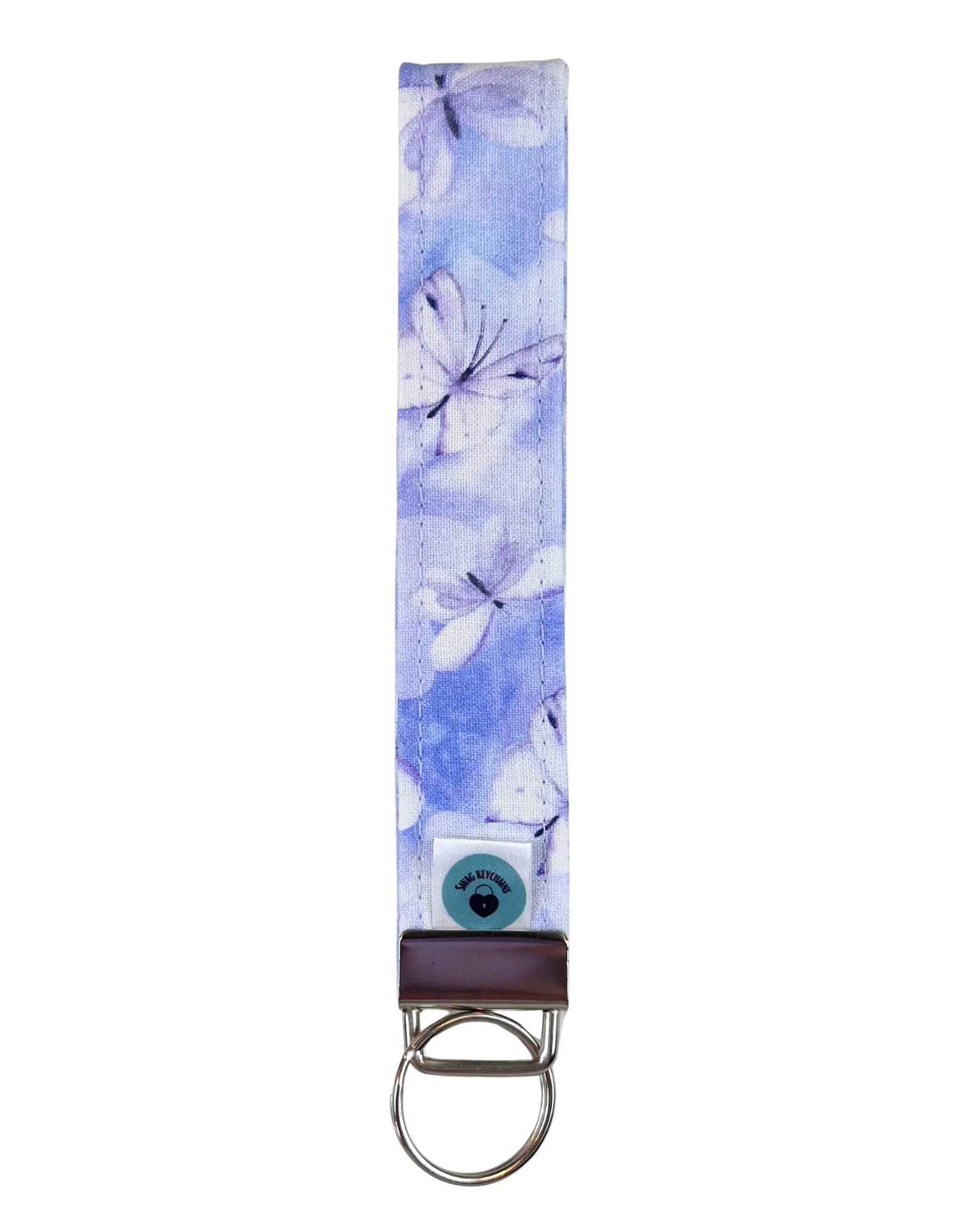 Wristlet-Strap: Butterflies in Periwinkle