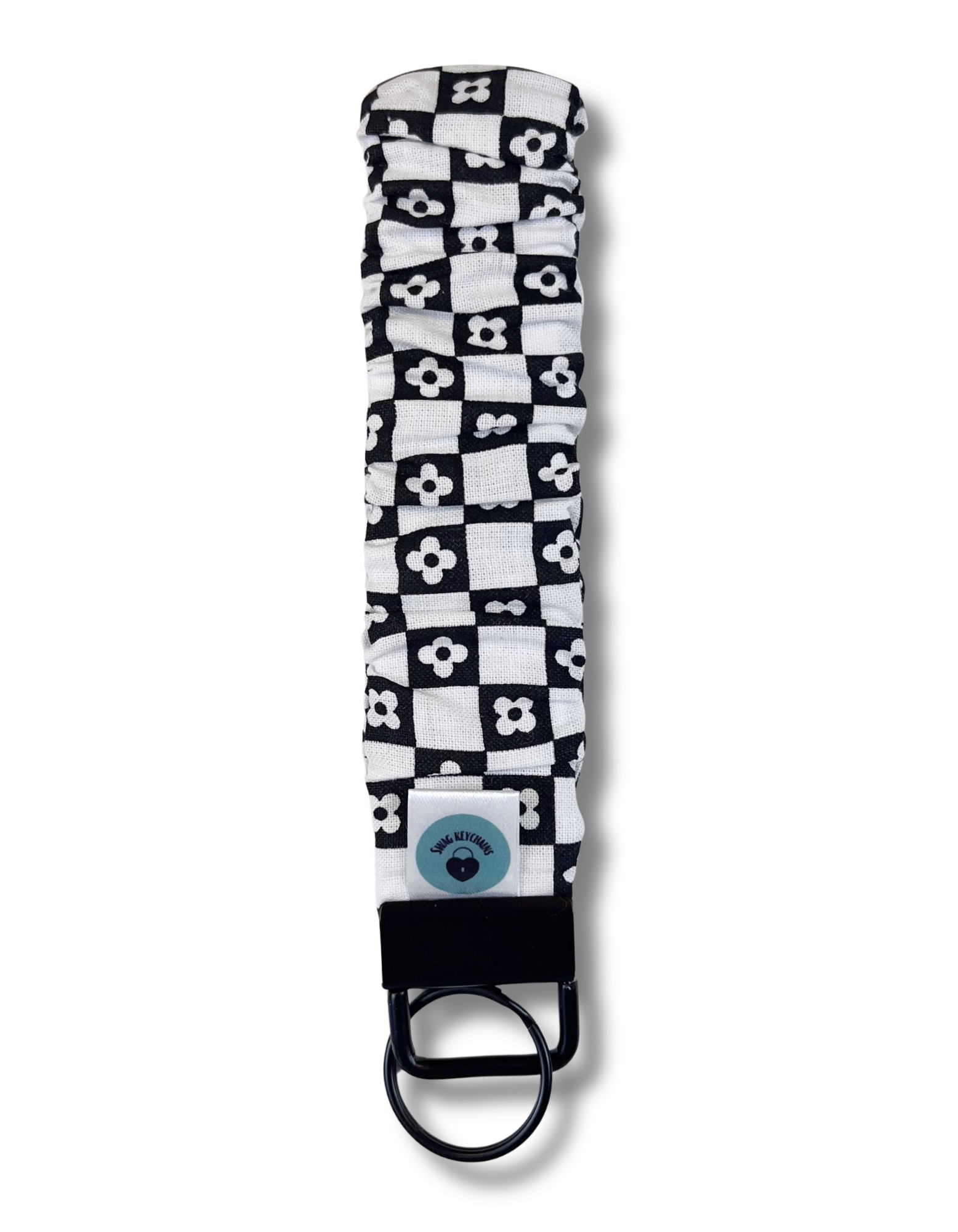 Wristlet-Scrunchie: Gingham in Black