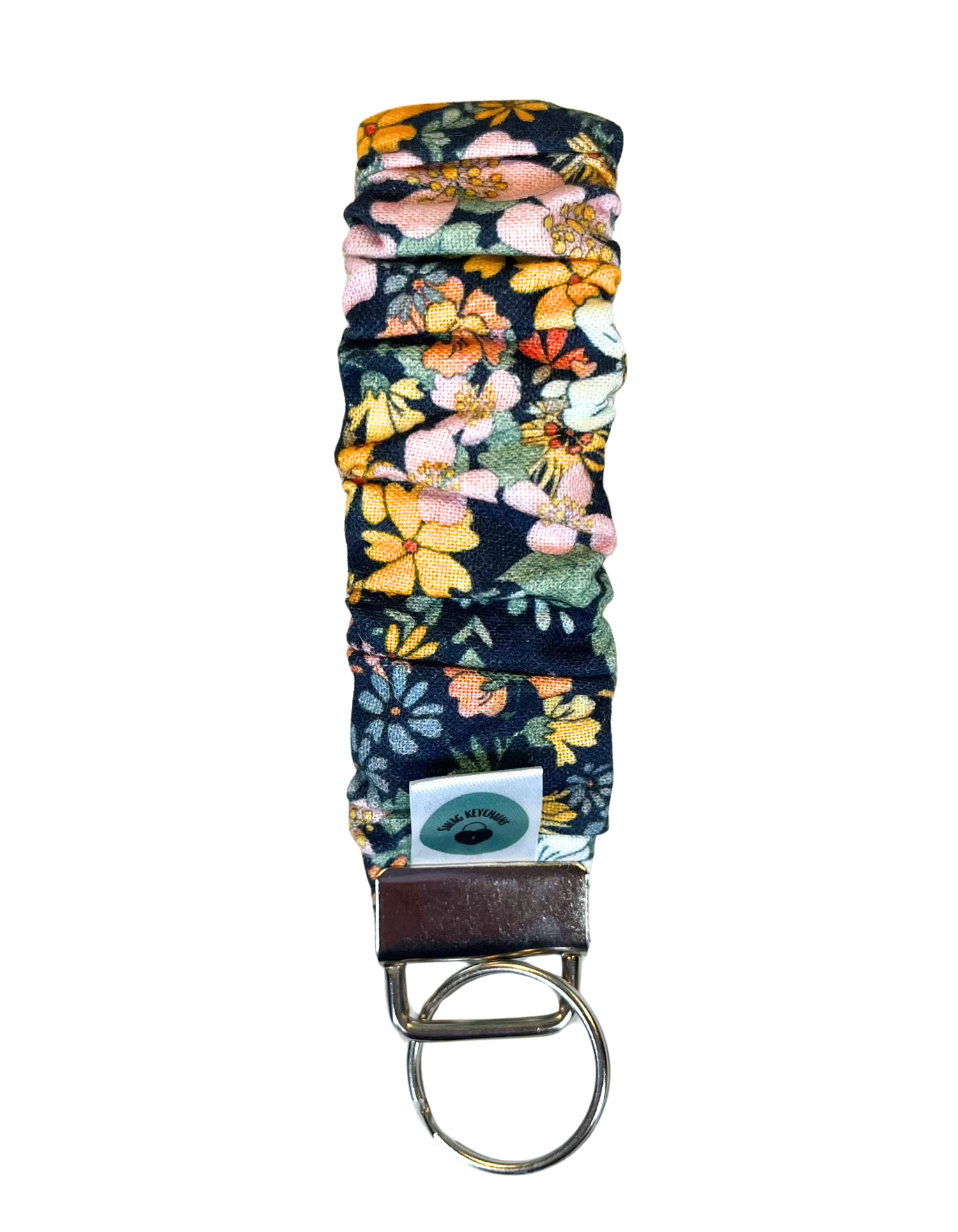Wristlet-Scrunchie: Flowers at Midnight