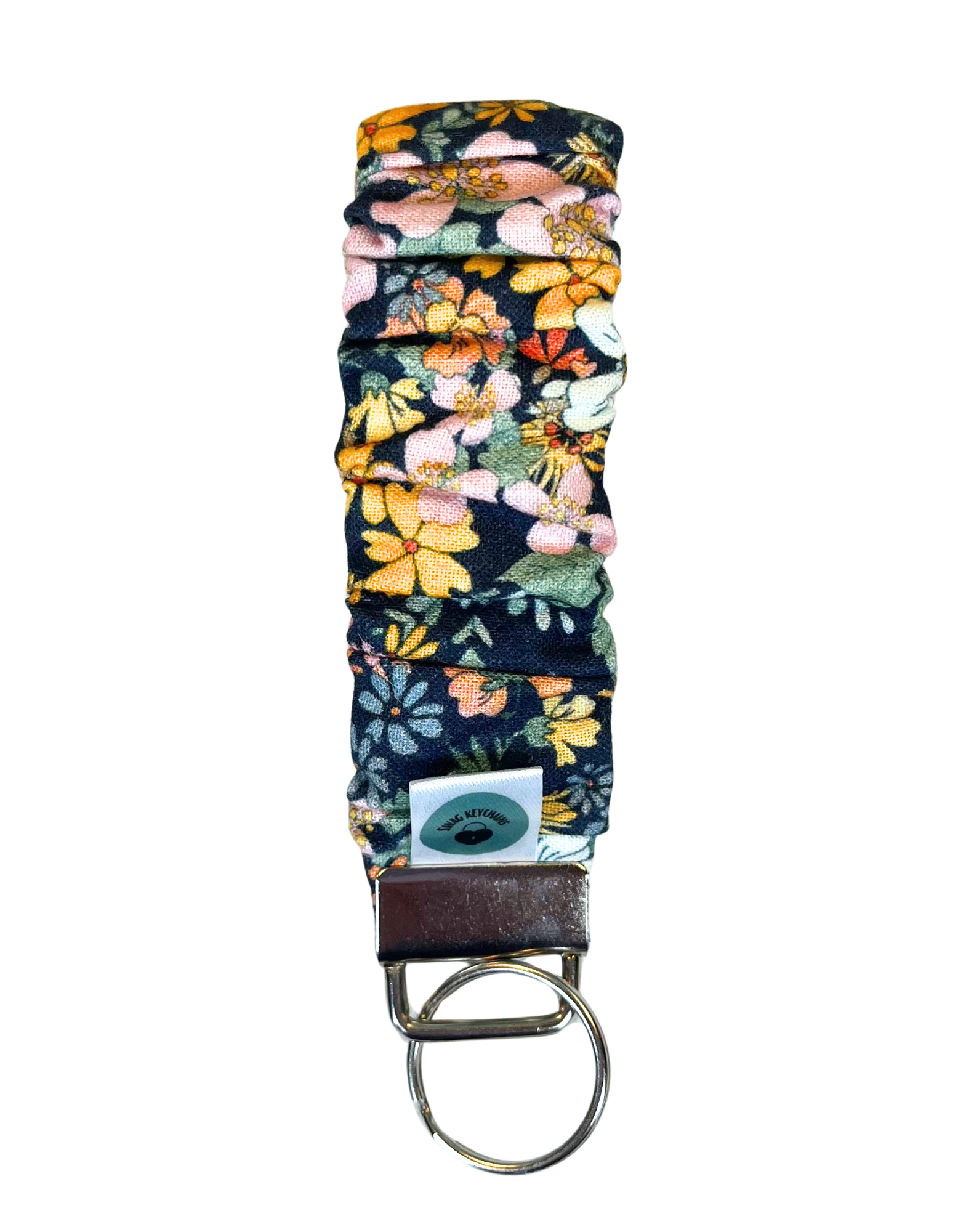 Wristlet-Scrunchie: Flowers at Midnight