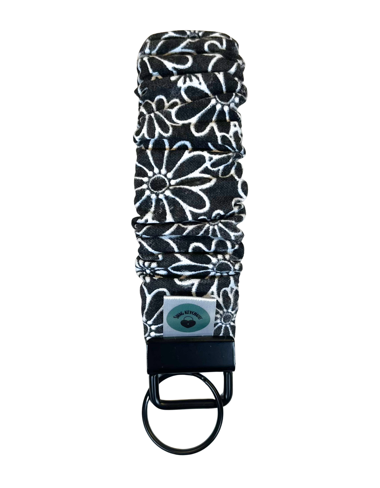 Wristlet-Scrunchie: Daisies in Black