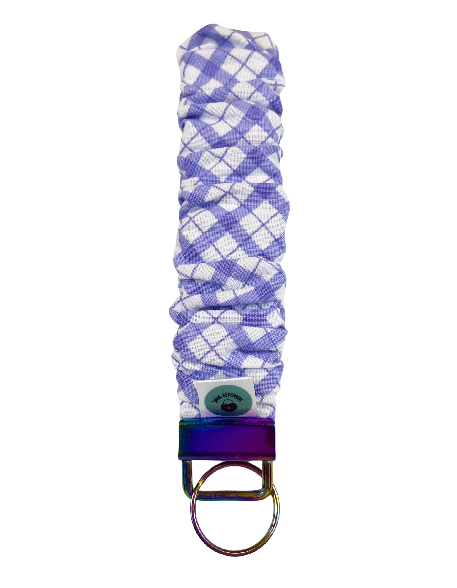 Wristlet-Scrunchie: Argyle in Purple