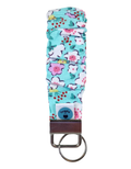 Wristlet-Scrunchie: Flowers in Cyan