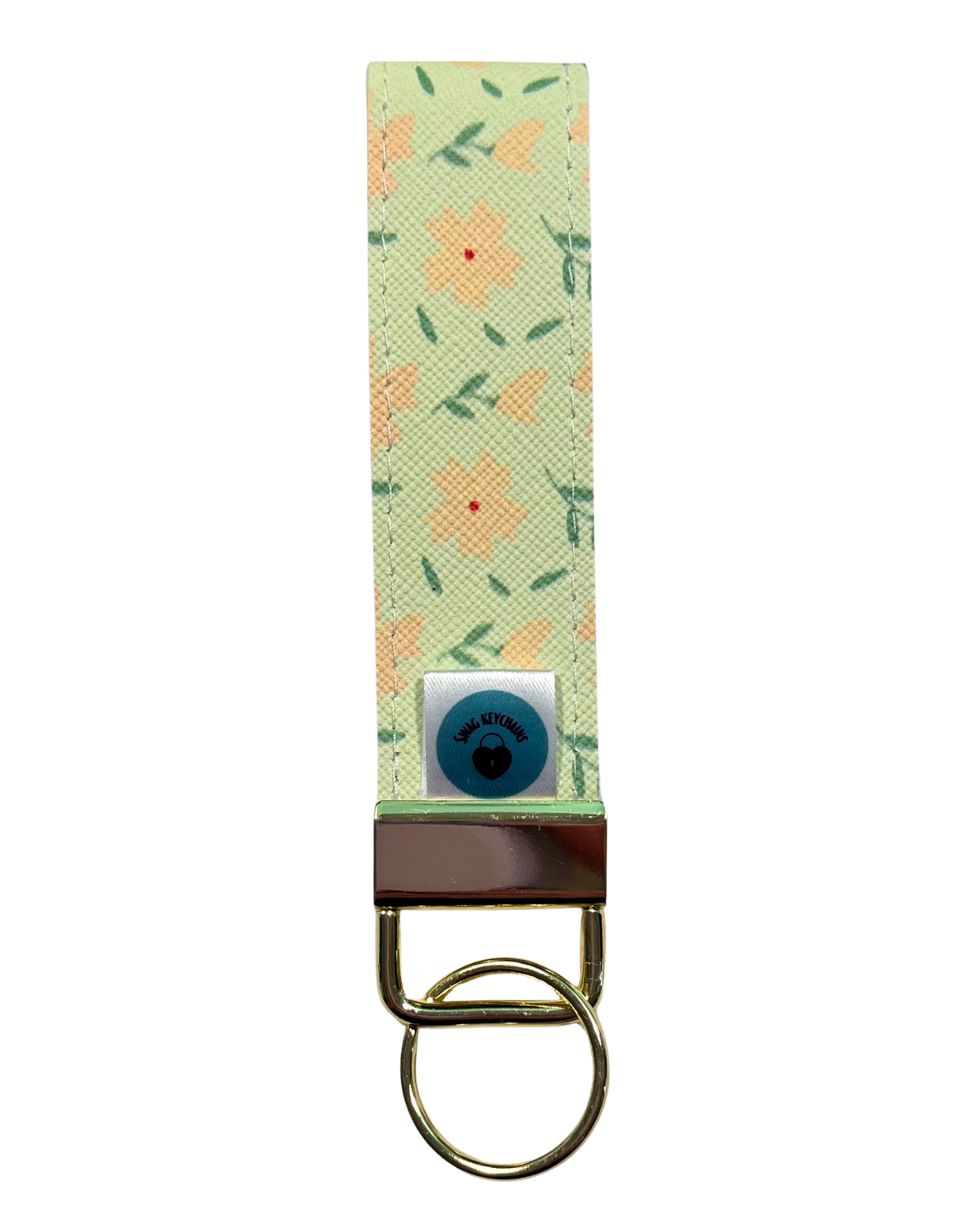 Wristlet-Faux Leather: Spring Flowers