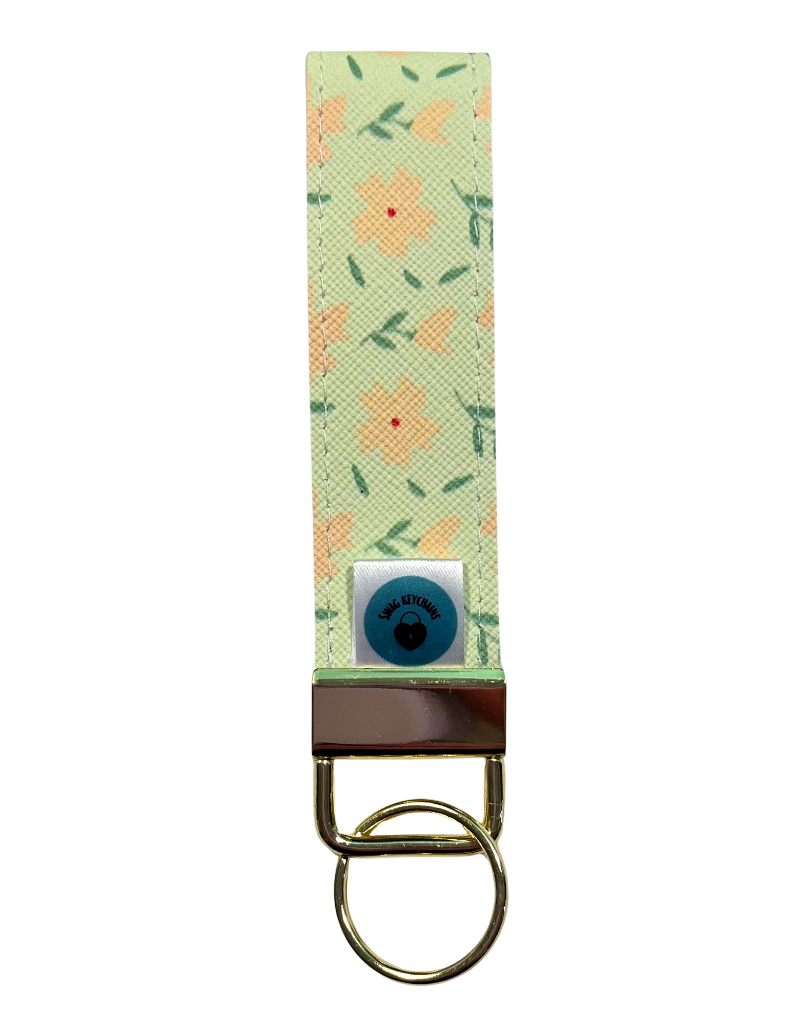 Wristlet-Faux Leather: Spring Flowers