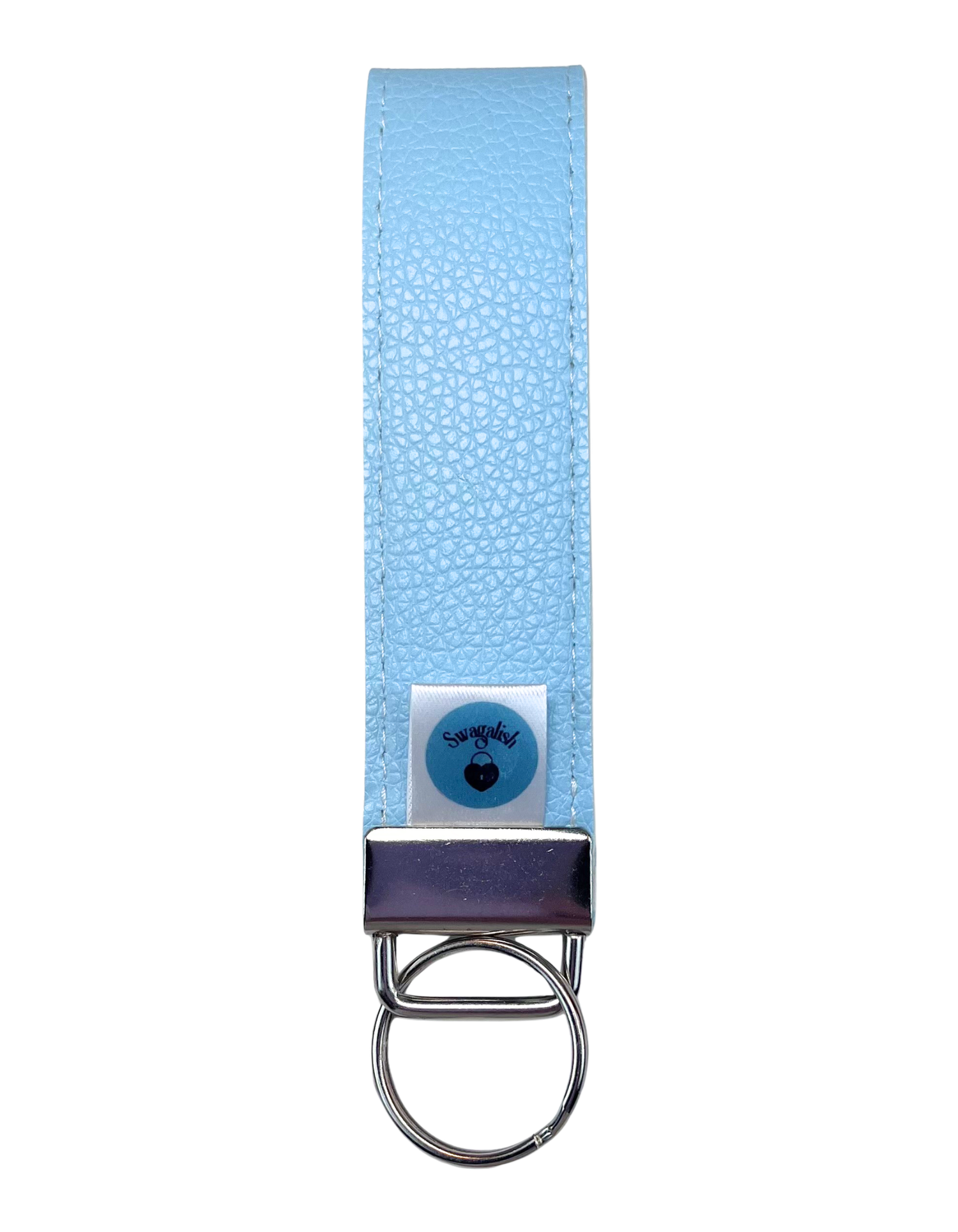 Wristlet-Faux Leather: Light Blue