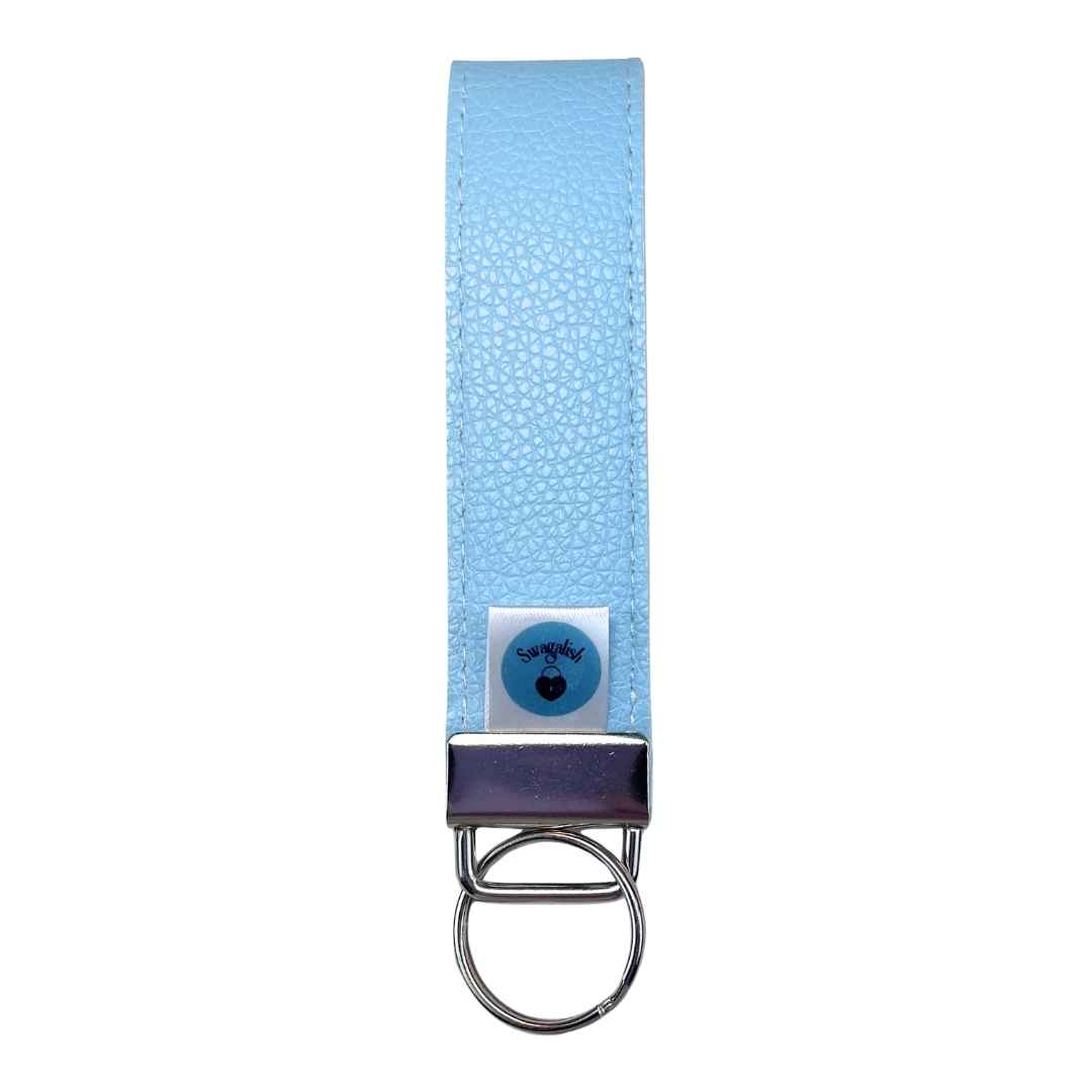 Wristlet-Faux Leather: Light Blue