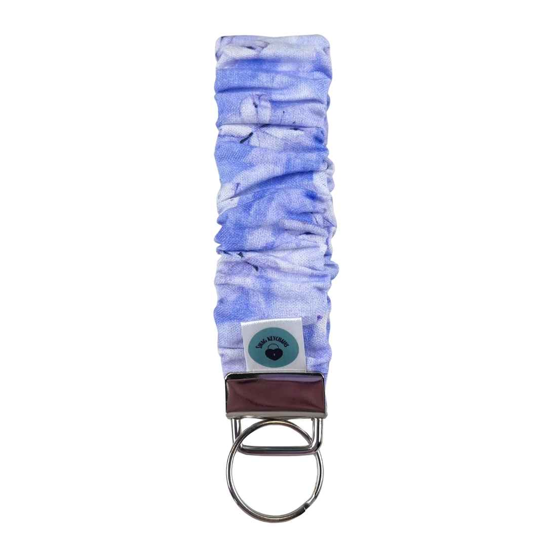 Wristlet-Scrunchie: Butterflies in Periwinkle