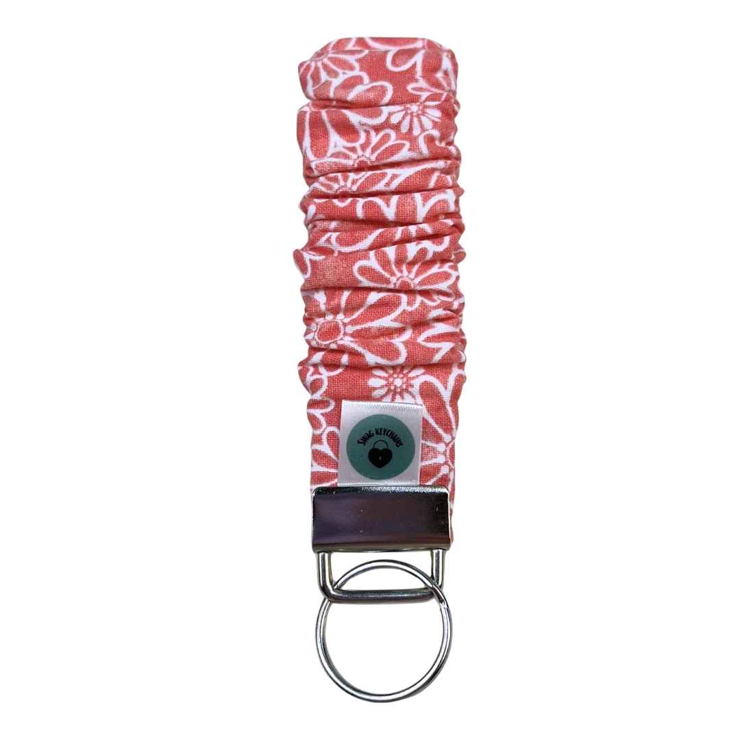 Wristlet-Scrunchie: Daisies in Peach