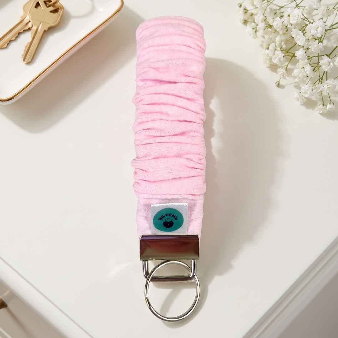Wristlet-Scrunchie: Pink Blush Jersey