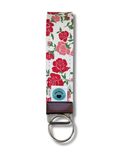 Wristlet-Faux Leather: Roses in Pink
