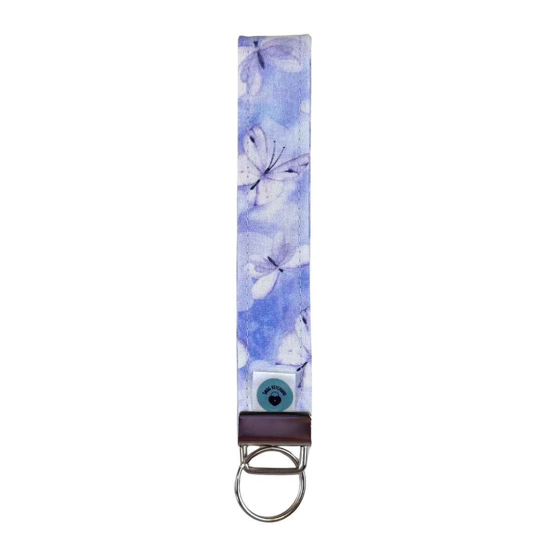 Wristlet-Strap: Butterflies in Periwinkle