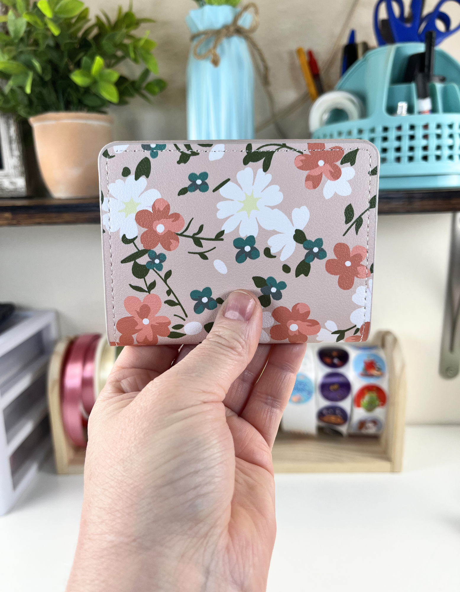 Cardholder Wallet: Peach Blossom