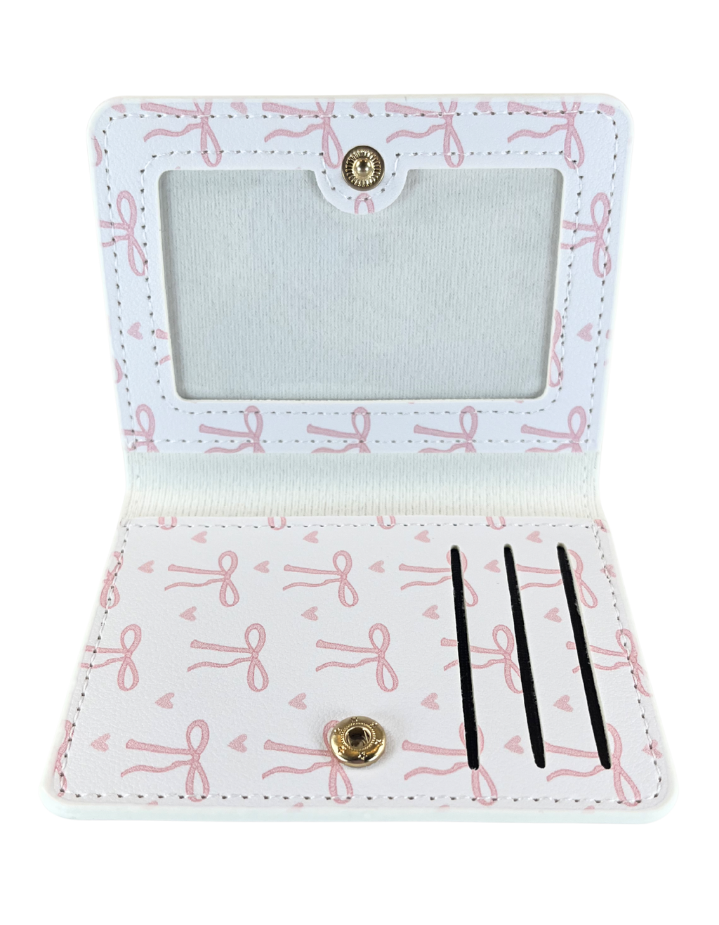 Cardholder Wallet: Bows in Pink Blush