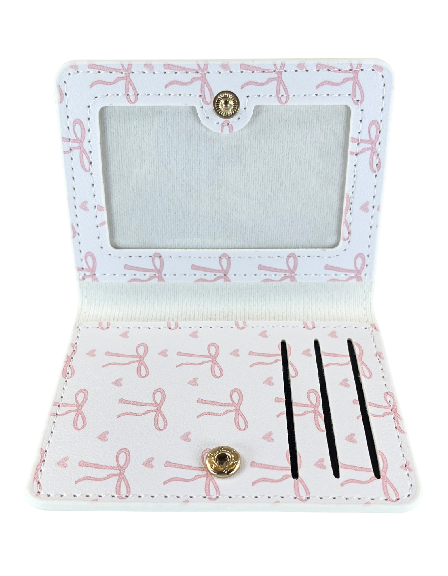 Cardholder Wallet: Bows in Pink Blush