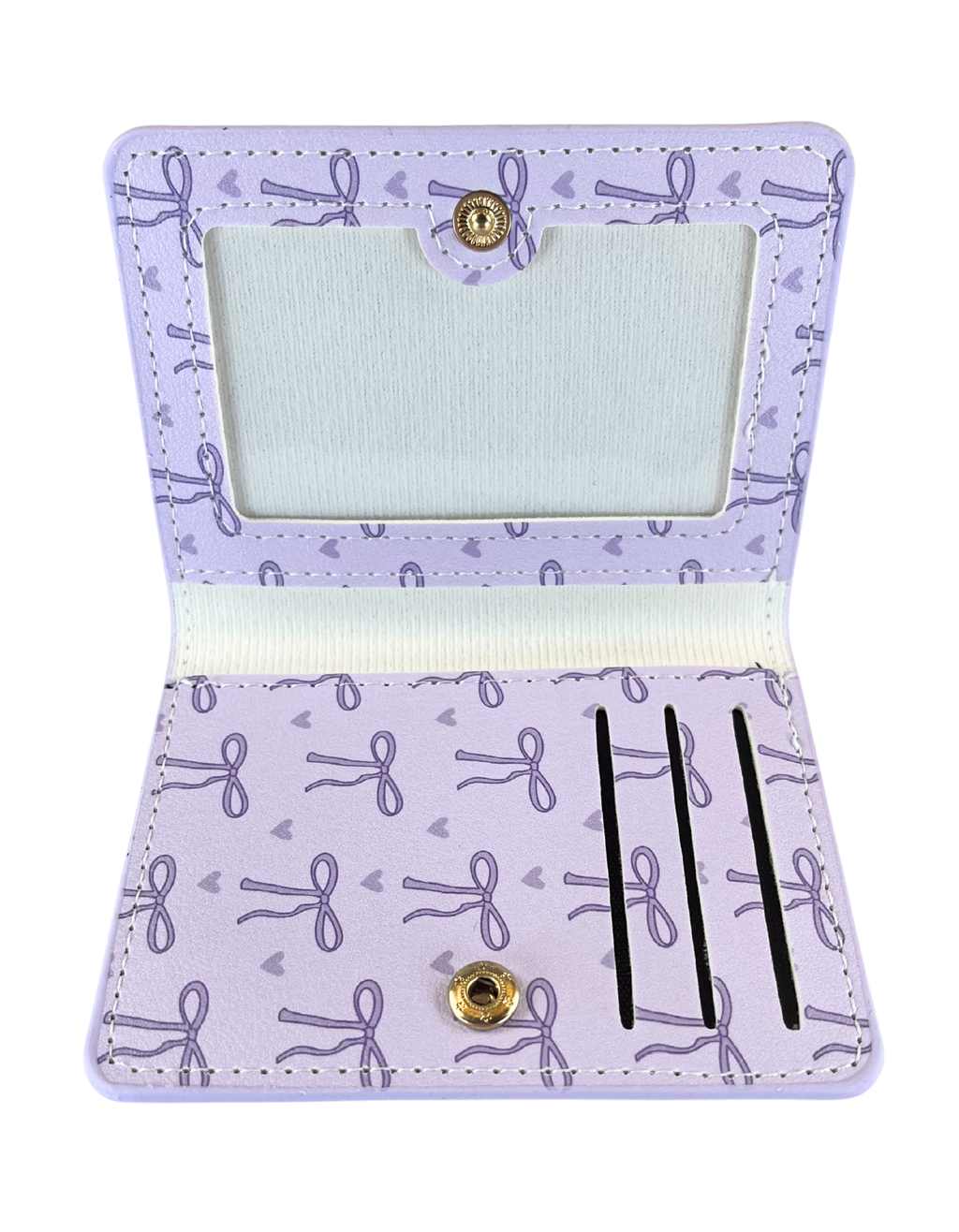 Cardholder Wallet: Bows in Lavender