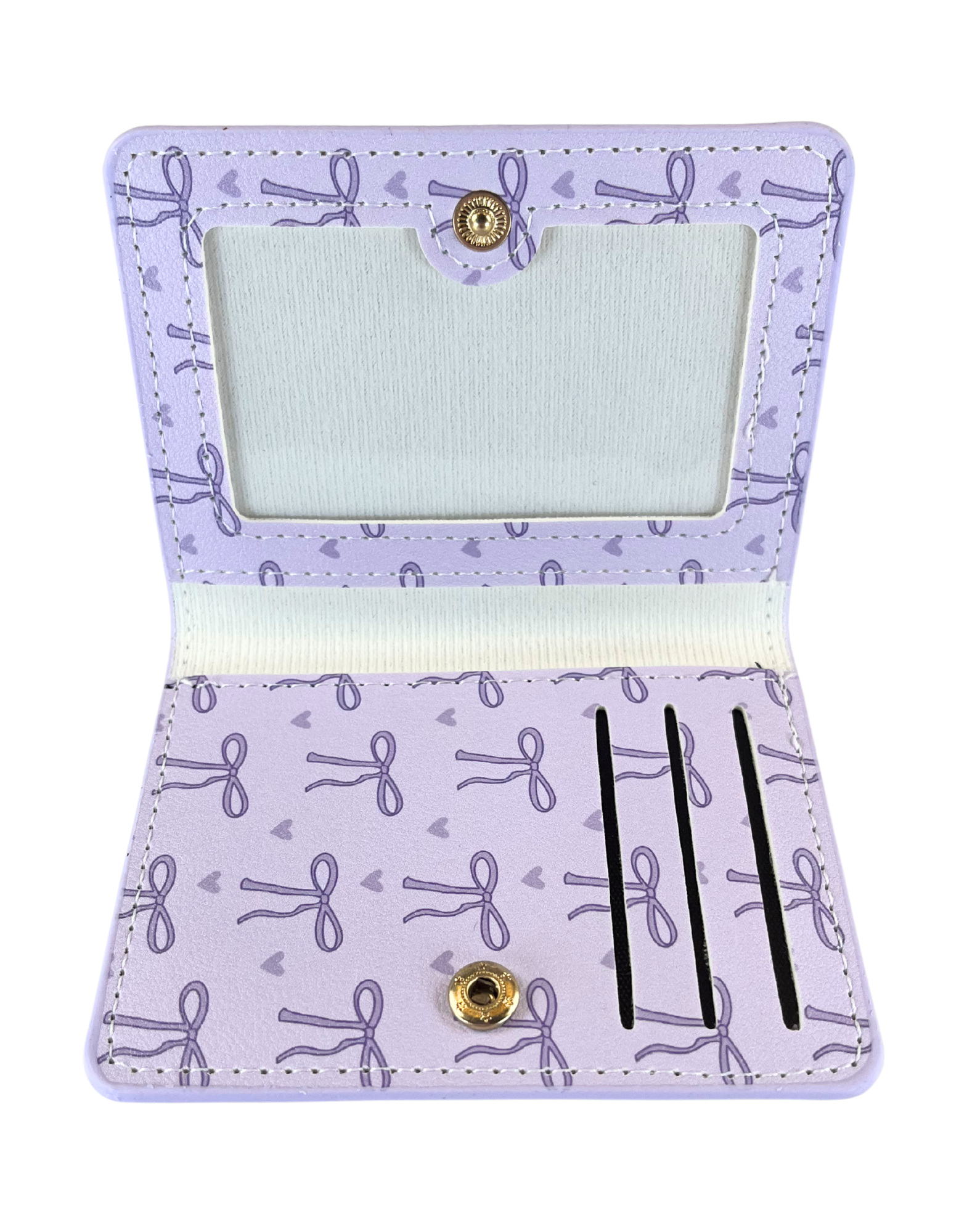 Cardholder Wallet: Bows in Lavender