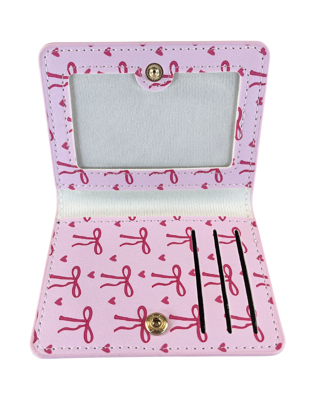 Cardholder Wallet: Bows in Pink Passion