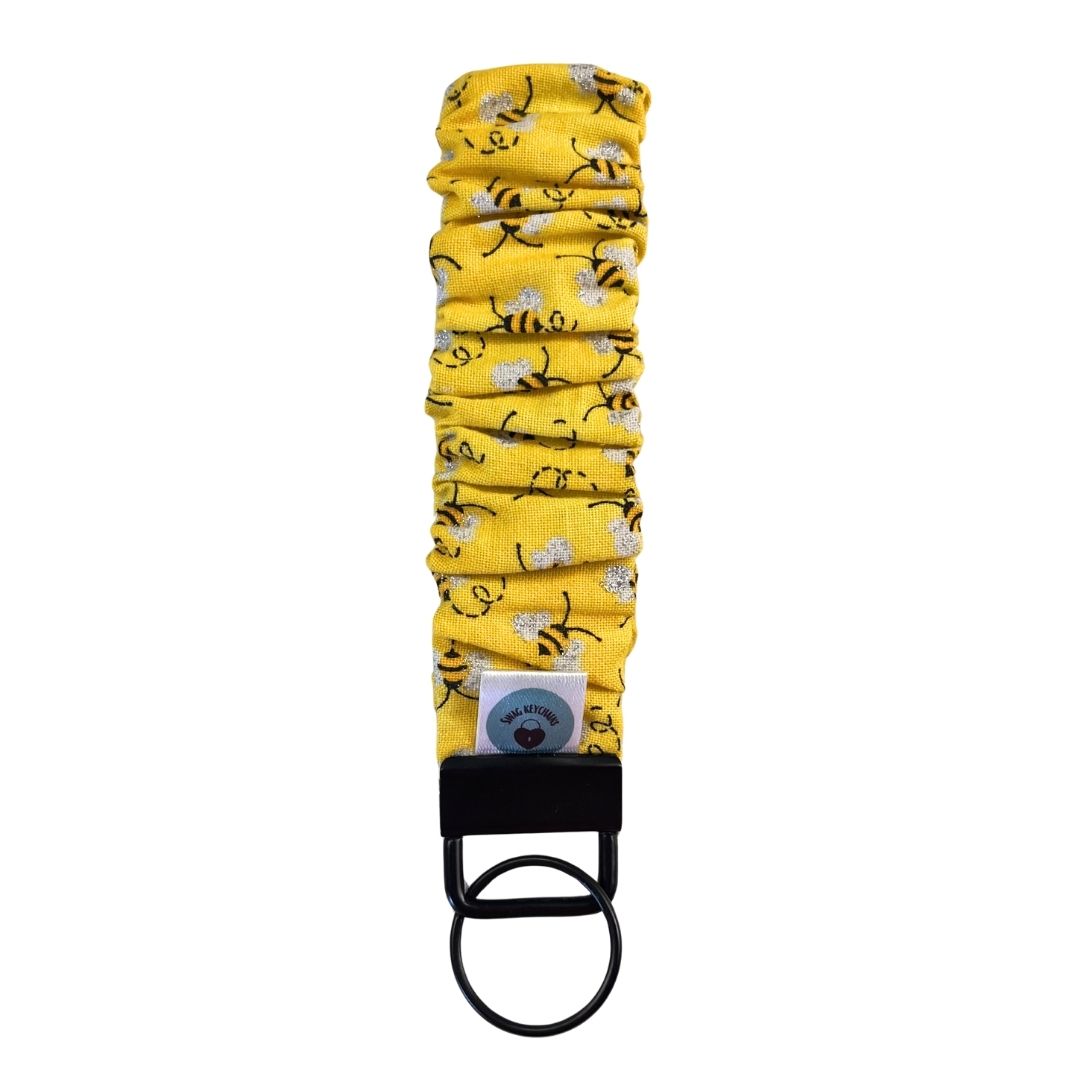 Wristlet-Scrunchie: Yellow Bees