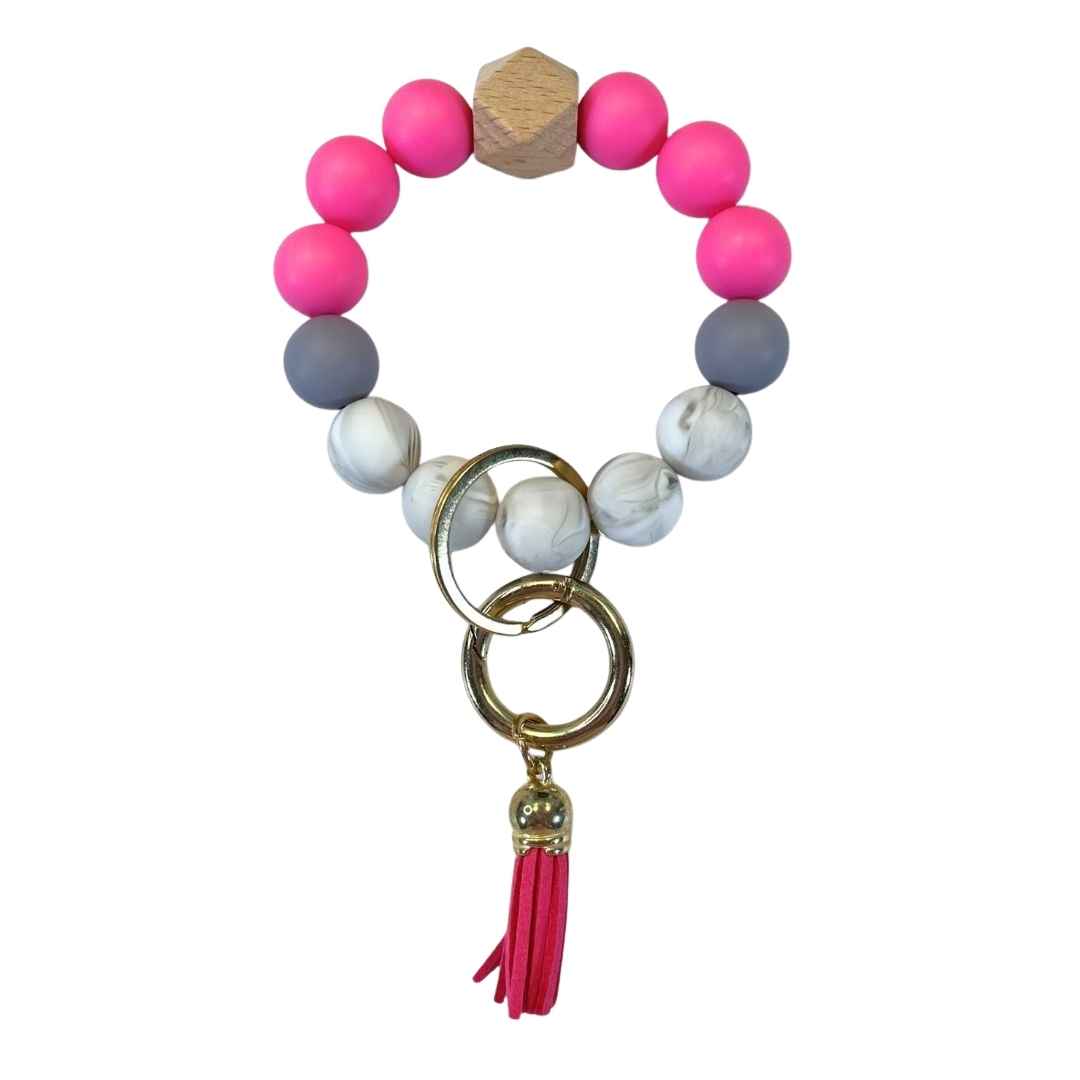 Wristlet-Beaded: Pink Passion