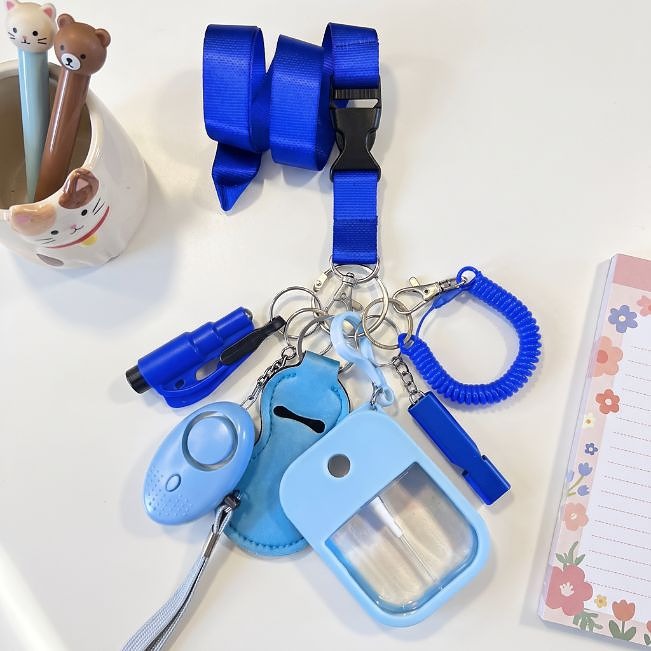 Safety Keychain Set: Blue